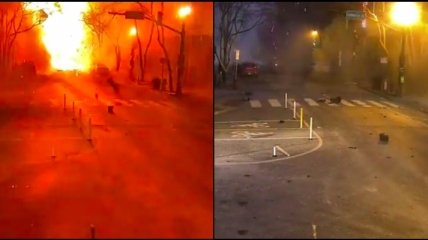 Мощнейший взрыв в Нэшвилле попал на видео