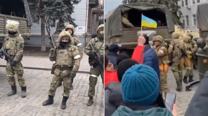 В Бердянске мирные жители выступили против оккупантов