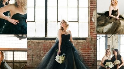 Черное свадебное платье: мрачно или стильно? (Фото)