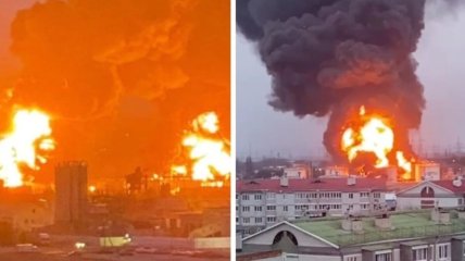 Взрывы на нефтебазе в российском Белгороде