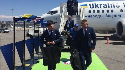 Сборная Украины прибыла во Францию на Евро-2016