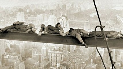 Впечатляющие фотографии со строительства небоскребов Нью-Йорка (Фото)