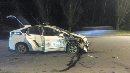 В Харькове автомобиль патрульной полиции попал в тройное ДТП