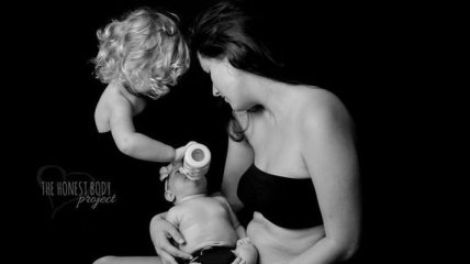 Фотопроект, посвящен изменениям талии после родов (Фото)