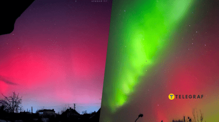 Северное сияние в Украине