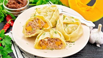 Манты с мясом