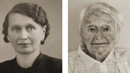 Сейчас и в юности: портреты людей, перешагнувших 100-летний рубеж (Фото)