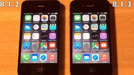 iOS 8.1.3 против iOS 8.1.2: кто быстрее? (Видео)