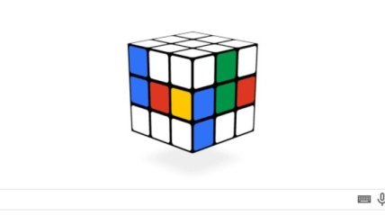 Сегодня Google посвятил doodle кубику Рубика