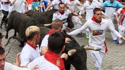 Традиционный забег с быками в Испании: травмированы 4 человека