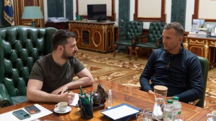 Владимир Зеленский и Андрей Шевченко