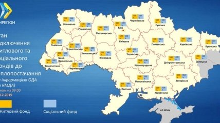 В трех областях Украины есть проблемы с отоплением 