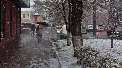 В Красноярском крае РФ выпал снег