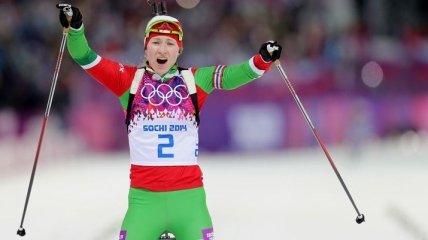 Биатлон. Дарья Домрачева - трехкратная олимпийская чемпионка Сочи