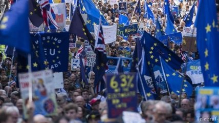 В Лондоне демонстранты собрались на марш против Brexit