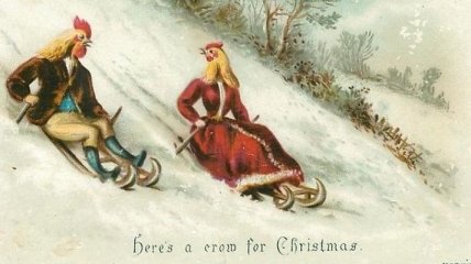 Жуткие рождественские открытки викторианской эпохи (Фото) 