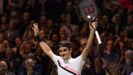 Федерер победил в юбилейном матче