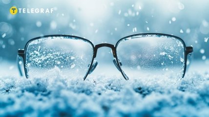 Зима може бути викликом для носіїв окулярів (фото створене з допомогою ШІ)