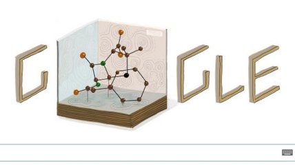 Сегодня Google посвятил doodle Дороти Мэри Кроуфут-Ходжкин