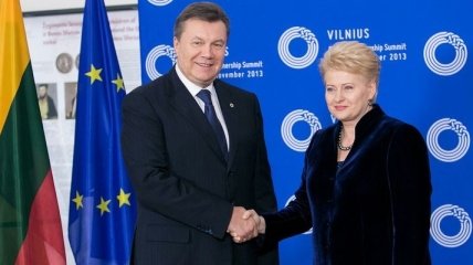 Виктор Янукович направил поздравление Дале Грибаускайте
