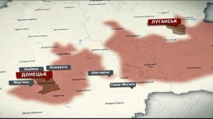 Ситуация на Донбассе (Видео-карта)