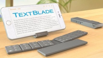 TextBlade - портативная клавиатура для мобильных устройств (Видео)