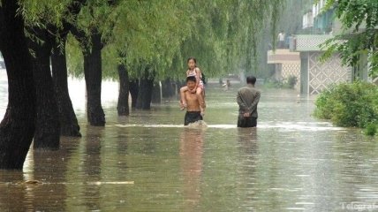 Наводнения вызвали сильные разрушения на западе КНДР 