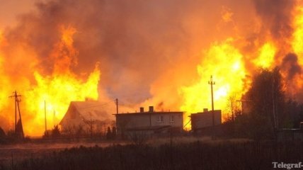 В Польше пытаются потушить пожар на газопроводе