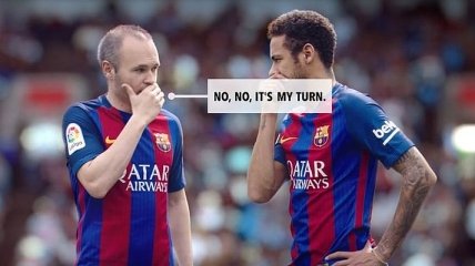 Игроки "Барселоны" снялись в крутой рекламе, которая отвлечет от поражения (Видео)