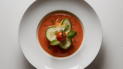 Гаспачо станет вашим любимым летним салатом (изображение создано с помощью ИИ)