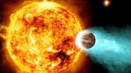 Вращения горячего юпитера вокруг звезды (Видео)