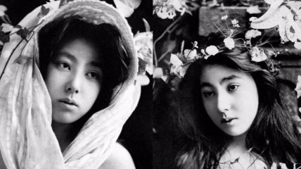 С распущенными волосами и без кимоно: студийные портреты молодых гейш 1900-х годов (Фото)