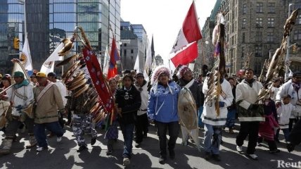 Индейцы Канады прошли 1600 км в знак протеста