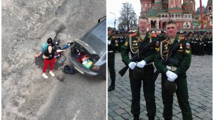 Российский военный с БМП расстрелял машину с гражданскими