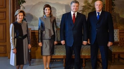Президент Украины встретился с королем Норвегии Харальдом V