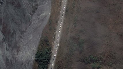 Очередь на российско-грузинской границе