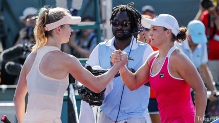 Свитолина победила Барти и вышла в четвертьфинал турнира WTA в Майами