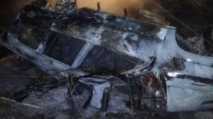ДТП на трассе "Харьков – Симферополь": сгорел дотла автомобиль с двумя людьми