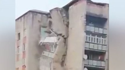 На севере Молдовы обрушилась часть 9-ти этажного жилого дома (Видео)