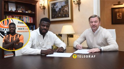 Проспер Оба и гендир "Шахтера" Сергей Палкин