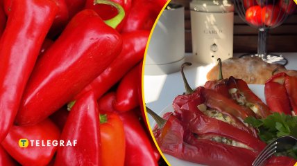 Запеченый перец с сыром