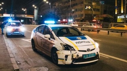 В Киеве случилась авария с участием патрульного автомобиля