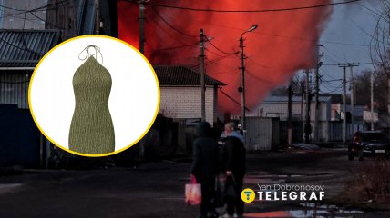 Последствия удара по городу, платье TG Botanical