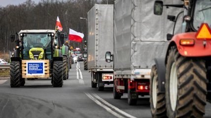 Блокада польских аграриев у границы с Украиной