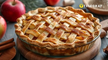 Яблучний пиріг просто та швидко готується (зображення створено за допомогою ШІ)