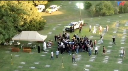 Похороны Марадоны сняли с воздуха на видео