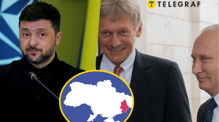 Володимир Зеленський, Дмитро Пєсков та Володимир Путін