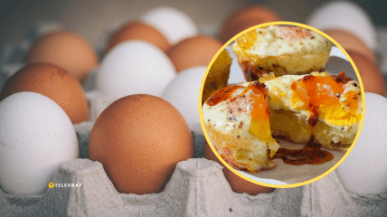 Яйца в картофельных корзинках