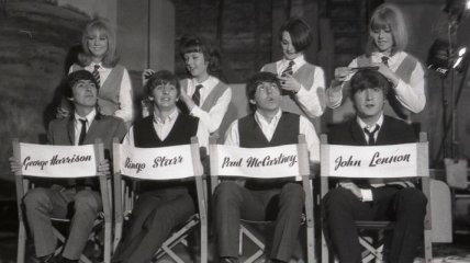 Фото популярной музыкальной группы "The Beatles"