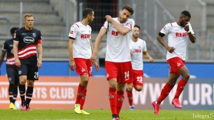 Бундеслига: Кельн на последних минут спасся в матче с Фортуной